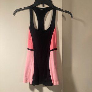 Lululemon Cool Racerback Black / Pop Orange / Bleached Coral 4 Yoga Tank Top